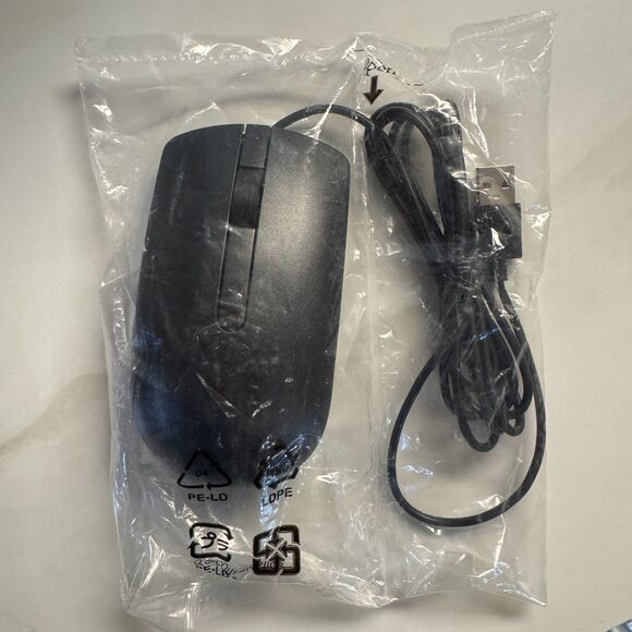 NEW Dell ORG4V6 Scroll Wheel USB 2 Button Standard Optical Mouse Black - Picture 2 of 4